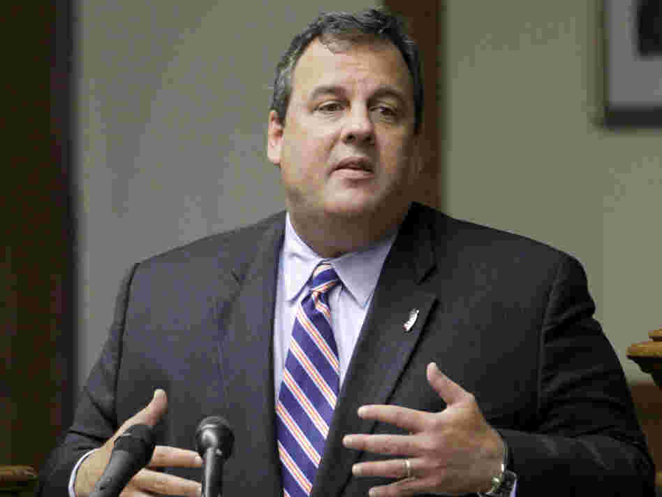 New Jersey Gov. Chris Christie in Paterson, NJ, Oct. 3, 2011. 