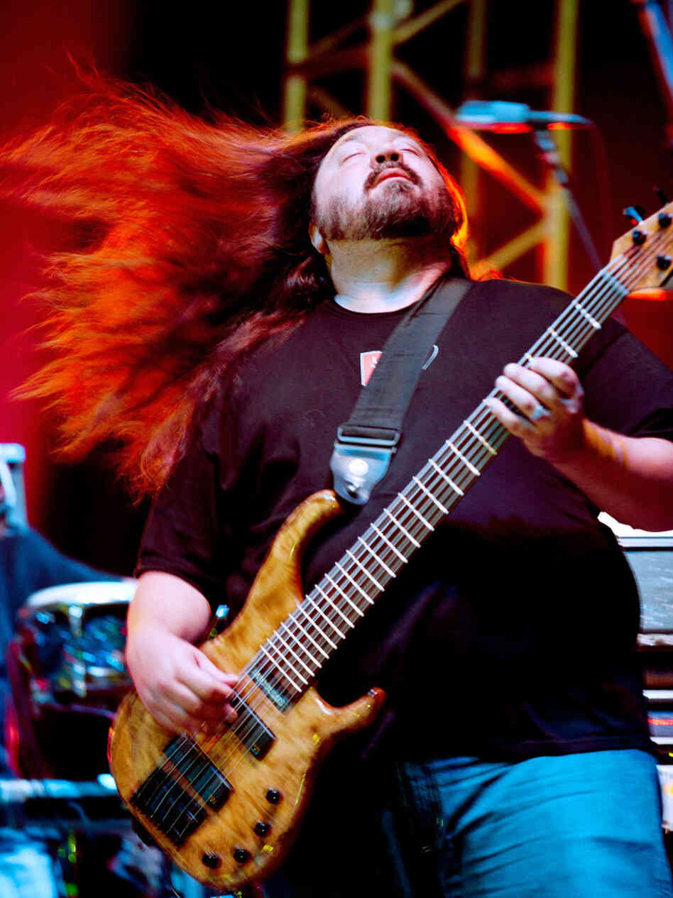 Dave Schools of Widespread Panic plays at Bonnaroo in June 2011.