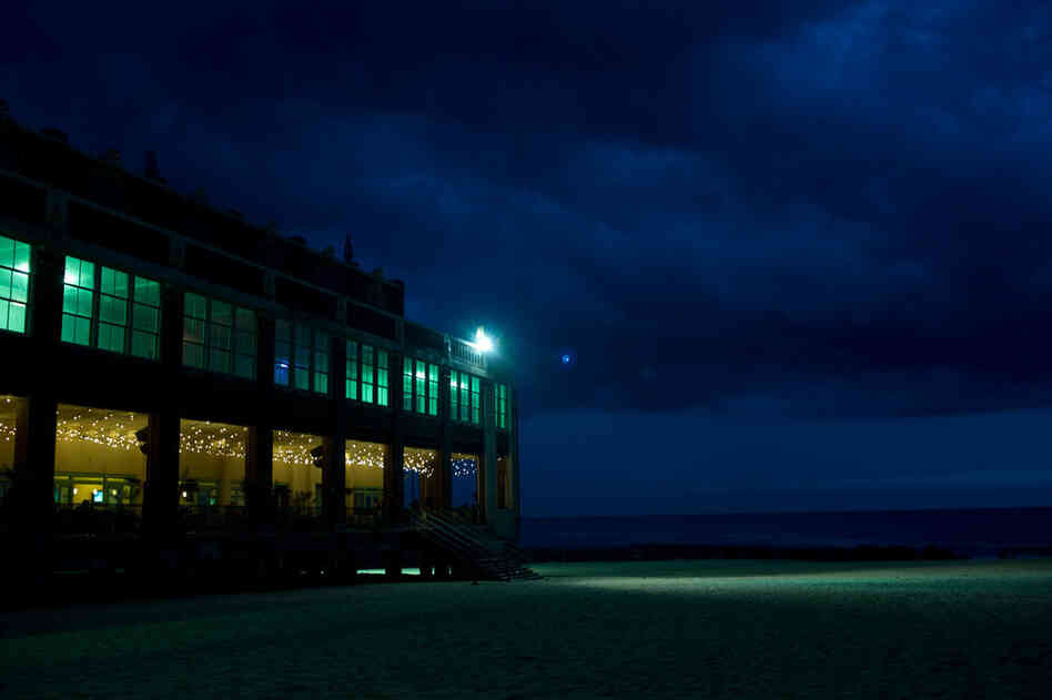 A ghostly calm settles before the torrential downpour on Friday night. 