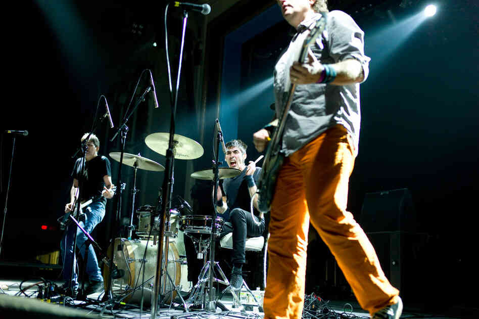 Perennial ATP performer Shellac was as loud, heavy and offensive as ever at Convention Hall. Guitarist Steve Albini (left) also hinted at more recordings to come. 
