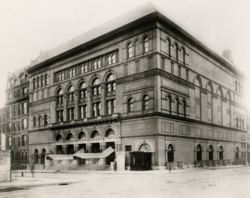 Carnegie Hall in 1891, the year it opened with a concert featuring Tchaikovsky conducting.