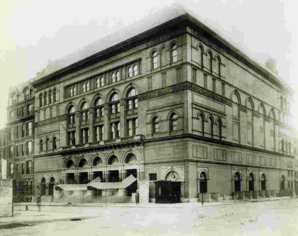 Carnegie Hall in 1891, the year it opened with a concert featuring Tchaikovsky conducting.