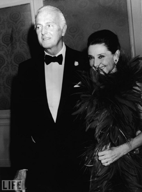 Givenchy and Hepburn arrive at a ceremony in Beverly Hills, in which Givenchy was honored with a lifetime achievement award. 