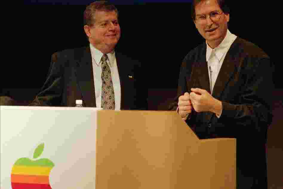 After having left Apple in 1985, Jobs rejoins as an adviser in 1996. 