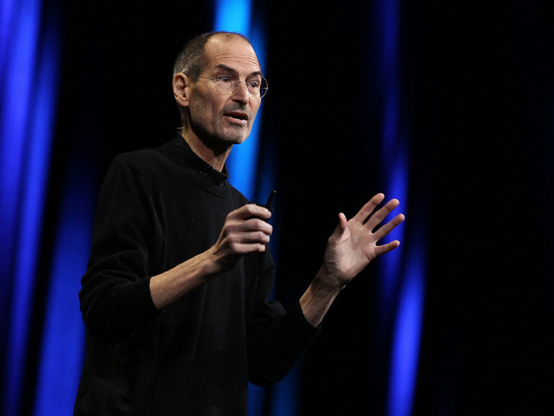 Former Apple CEO Steve Jobs has died at age 56. Here, he delivers the keynote address at the 2011 Apple developers conference. For the event, Jobs returned from sick leave to introduce a new iCloud storage system and the next versions of Apple's iOS and Mac OSX.