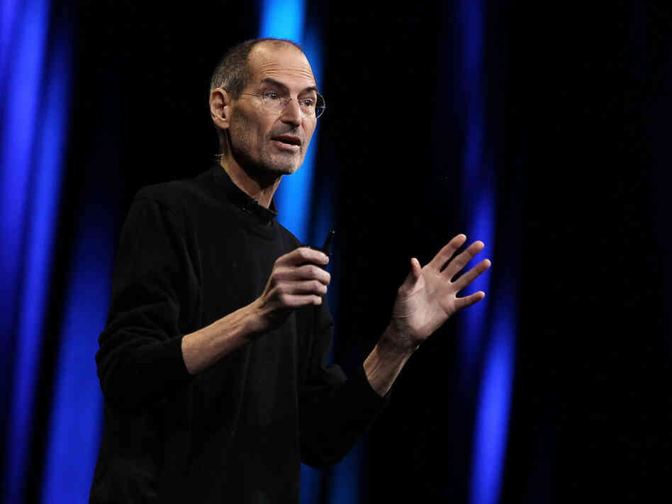 Former Apple CEO Steve Jobs has died at age 56. Here, he delivers the keynote address at the 2011 Apple developers conference. For the event, Jobs returned from sick leave to introduce a new iCloud storage system and the next versions of Apple's iOS and Mac OSX.
