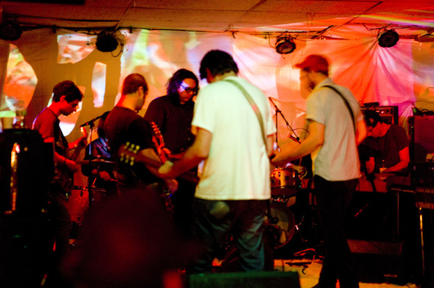 Members of Chavez join Oneida during the performance of The Ocropolis III.