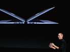 Steve Jobs introduces new MacBook Air models at Apple headquarters on October 20, 2010. Steve Jobs introduces new MacBook Air models at Apple headquarters on October 20, 2010.