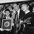 The Beatles, left to right: Paul McCartney, George Harrison, Ringo Starr, producer George Martin, John Lennon. The Beatles, left to right: Paul McCartney, George Harrison, Ringo Starr, producer George Martin, John Lennon.