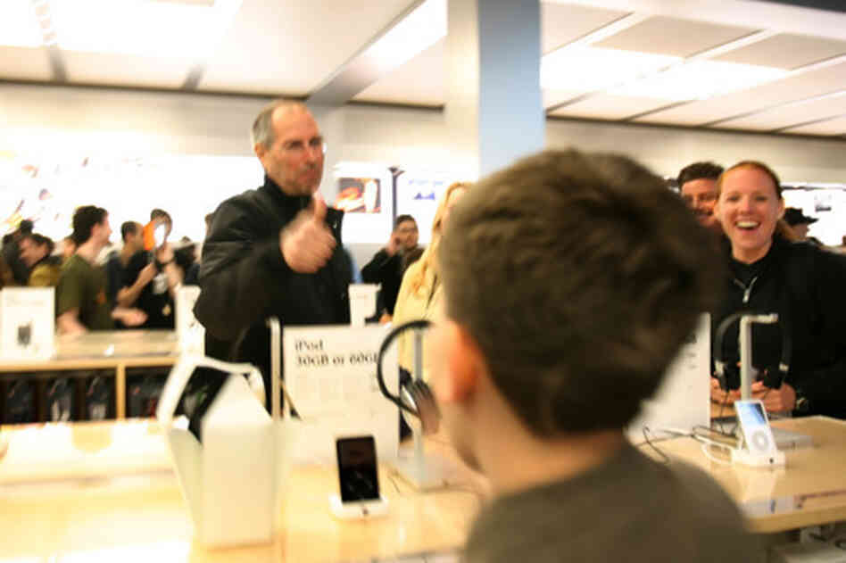 Steve giving Adam a thumbs up. Steve giving Adam a thumbs up.