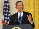 President Obama speaks during a press conference in the East Room of the White House in Washington, D.C. President Obama speaks during a press conference in the East Room of the White House in Washington, D.C.