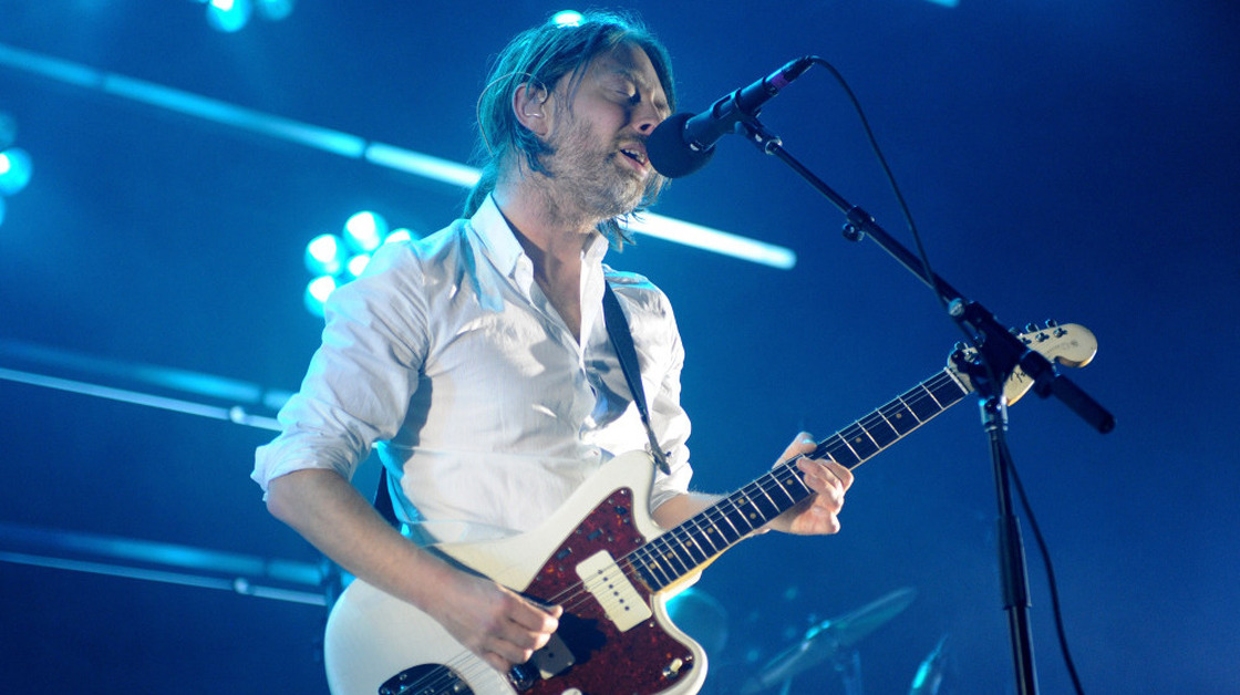 Thom Yorke at Radiohead's Sept. 28 concert at Roseland Ballroom in New York.