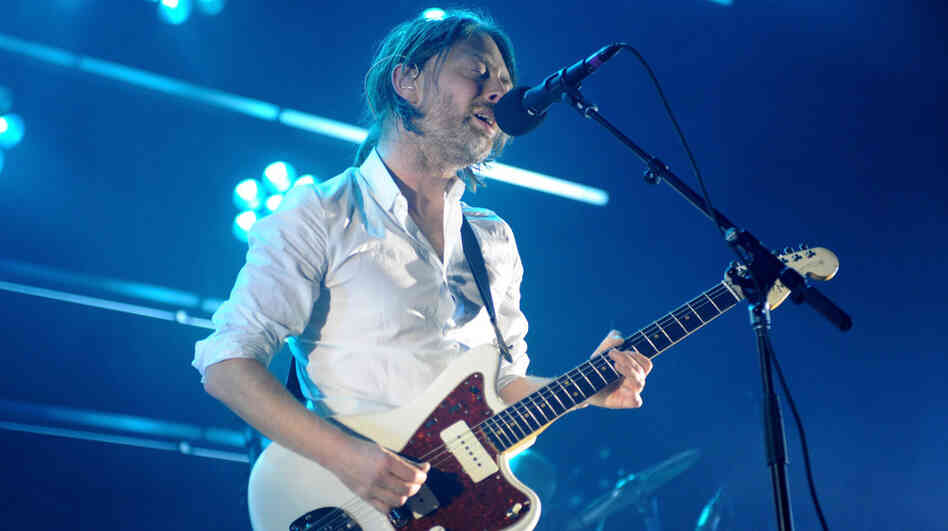Thom Yorke at Radiohead's Sept. 28 concert at Roseland Ballroom in New York.