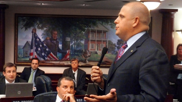 State Rep. Ritch Workman, seen here speaking in 2010, has filed a bill to make dwarf tossing legal once again in Florida.