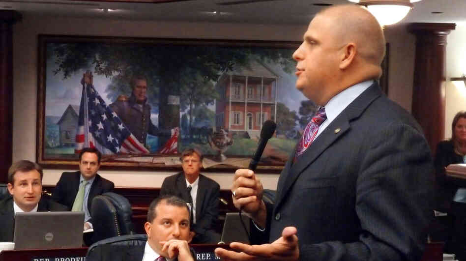 State Rep. Ritch Workman, seen here speaking in 2010, has filed a bill to make dwarf tossing legal once again in Florida.