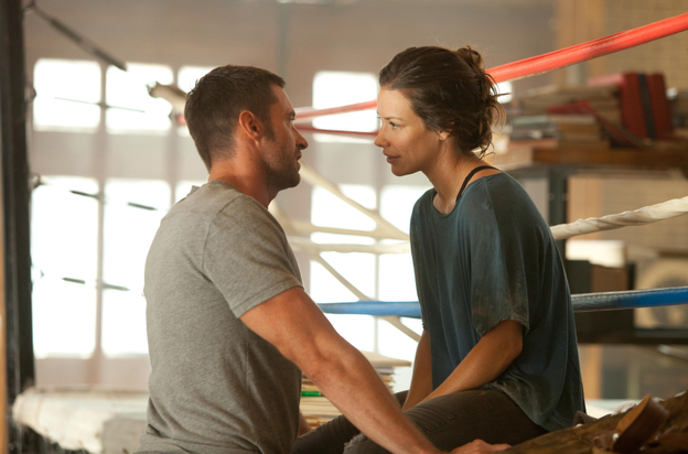 Million-dollar daughter: Bailey (Evangeline Lilly, right) runs the boxing gym where her late father once trained Charlie, who apparently coulda been a contender.