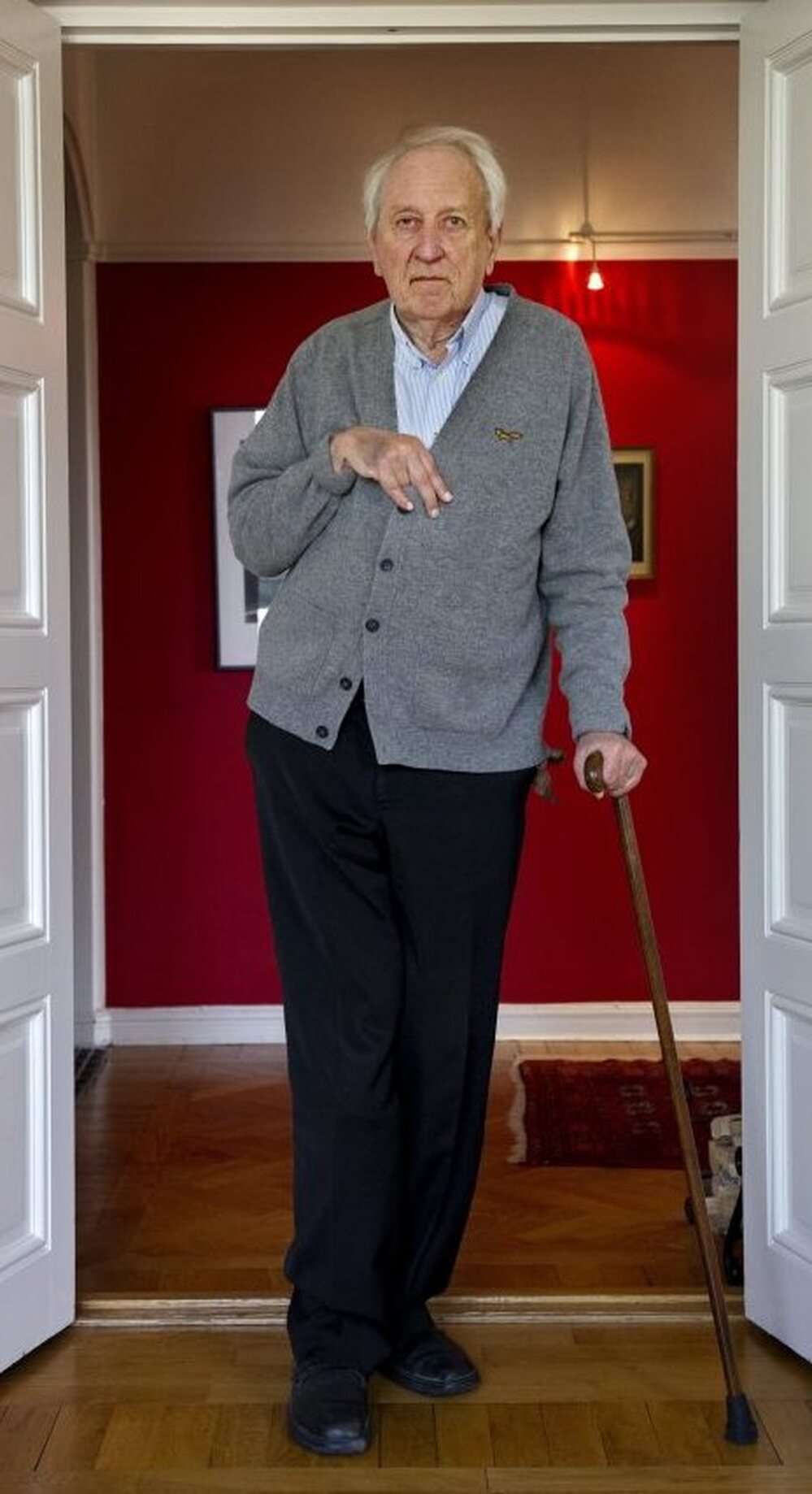 Poet and Nobel laureate Tomas Transtromer at his home in Stockholm in March.