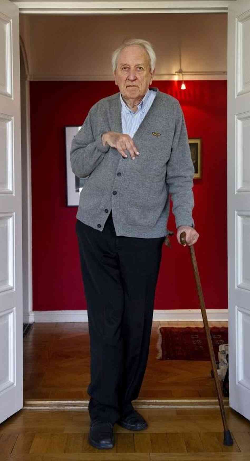 Poet and Nobel laureate Tomas Transtromer at his home in Stockholm in March.