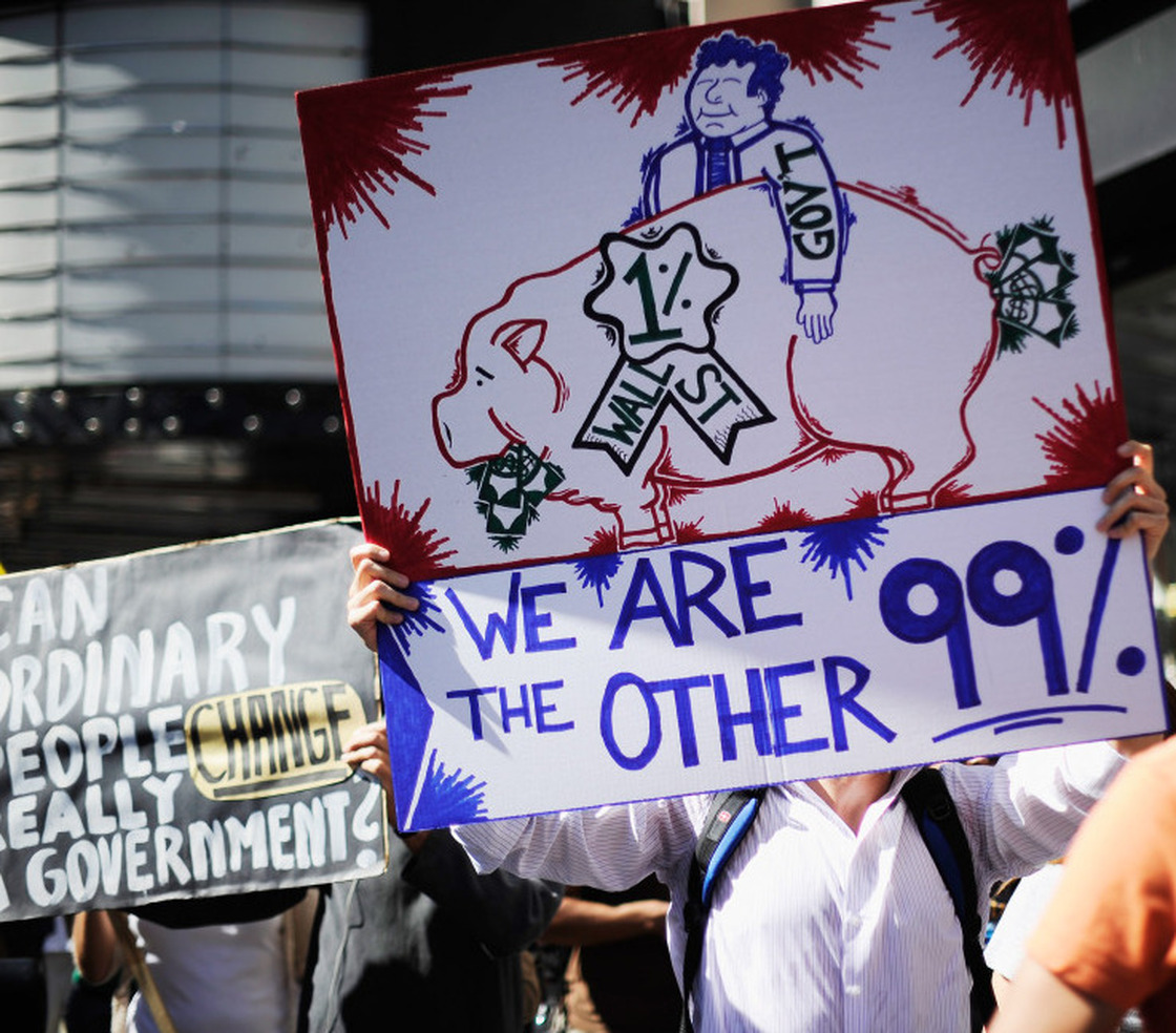 The scene at an Occupy Los Angeles demonstration earlier this month.