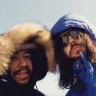 Russell Simmons and Rick Rubin as new business partners, in a mid-'80s candid shot from Def Jam Recordings: The First 25 Years of the Last Great Record Label.
