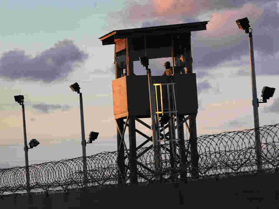 A U.S. military guard tower stands on the perimeter of a detainee camp at the U.S. detention center for "enemy combatants" on September 16, 2010 in Guantanamo Bay. A U.S. military guard tower stands on the perimeter of a detainee camp at the U.S. detention center for "enemy combatants" on September 16, 2010 in Guantanamo Bay.