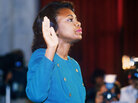 Anita Hill takes the oath in October 1991, before the Senate Judiciary Committee in Washington D.C.. Hill filed sexual harassment charges against then-US Supreme Court nominee Clarence Thomas. Anita Hill takes the oath in October 1991, before the Senate Judiciary Committee in Washington D.C.. Hill filed sexual harassment charges against then-US Supreme Court nominee Clarence Thomas.