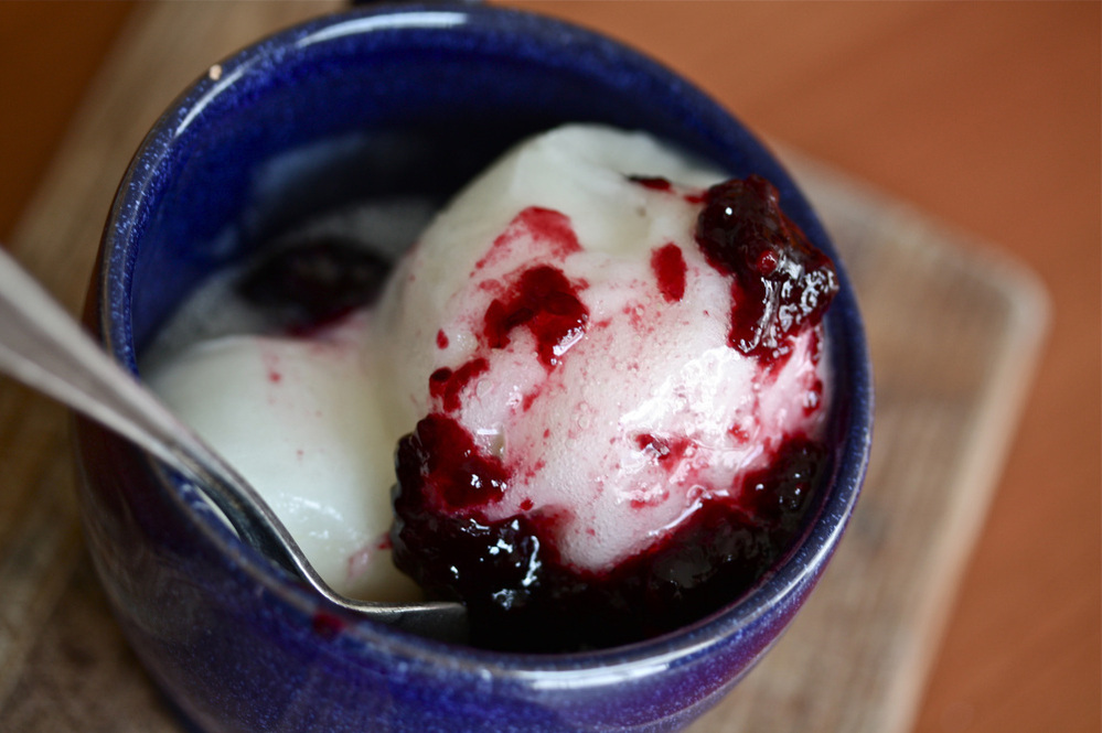  Meyer Lemon Sorbet With Blackberry Compote 