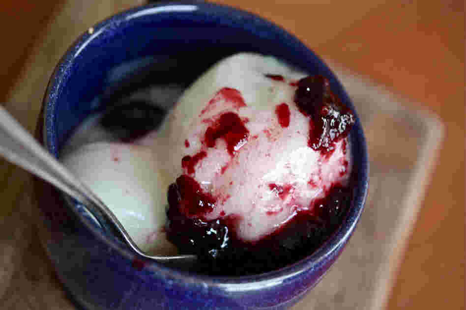  Meyer Lemon Sorbet With Blackberry Compote 