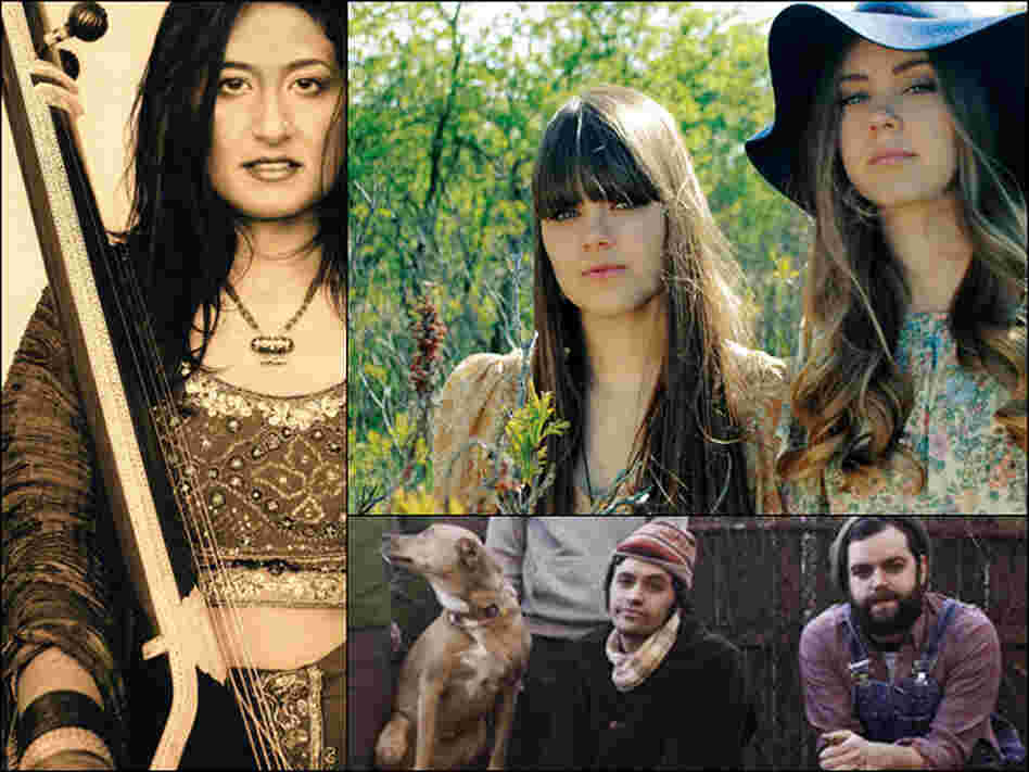 Indo-Canadian singer Kiran Ahluwalia (clockwise from left), Swedish duo First Aid Kit, and the Philadelphia-based rock group mewithoutyou.