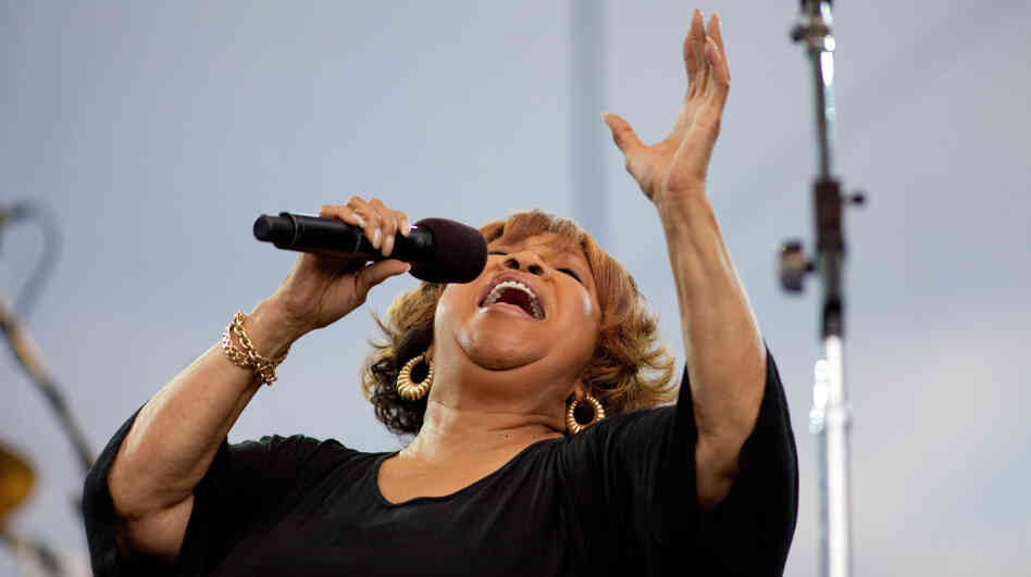 Mavis Staples performs with The Roots at the Climate Rally on the National Mall on April 25, 2010, in Washington, D.C.
