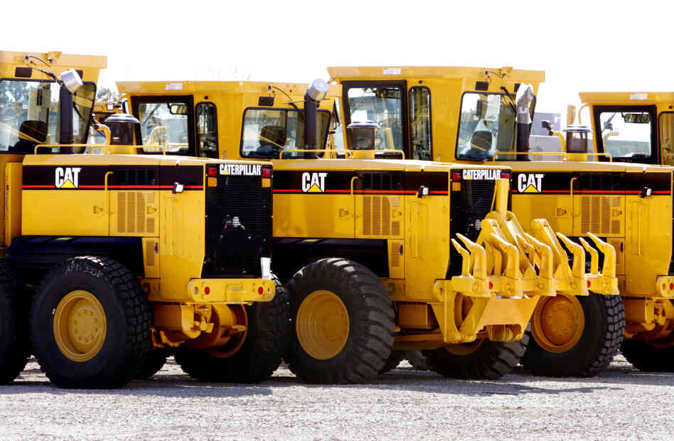 Caterpillar products produced in Illinois, like the ones shown above, will be able to be exported to South Korea, Colombia and Panama duty free if Congress passes trade agreements with those countries on Wednesday. Obama says the agreements will provide a major boost to U.S. exports and support tens of thousands of jobs. 