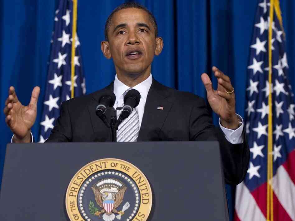 President Obama at the Interior Department in Washington, DC, October 12, 2011. 