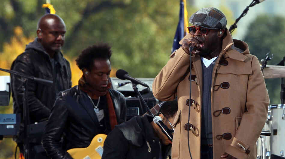 The Roots, pictured here at John Stewart's Rally To Restore Sanity at the National Mall in Washington, D.C. last fall, have performed and recorded songs with roots in protest movements.