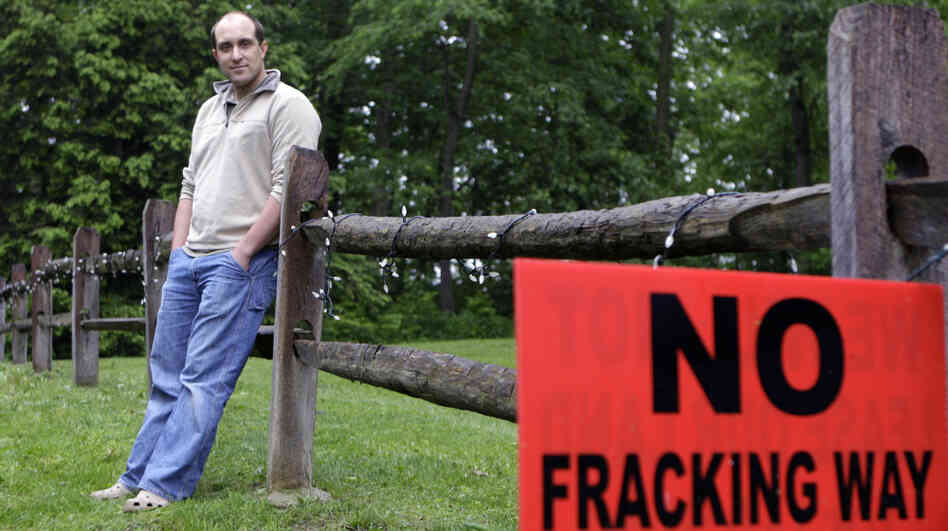 T.J. Turner stands in his yard in Yellow Springs, Ohio, on May 27 near a sign protesting the practice of fracking, a process used to extract oil or natural gas from hard rock formations. Turner was approached by a salesman for an energy exploration company to lease rights for drilling on his property. T.J. Turner stands in his yard in Yellow Springs, Ohio, on May 27 near a sign protesting the practice of fracking, a process used to extract oil or natural gas from hard rock formations. Turner was approached by a salesman for an energy exploration company to lease rights for drilling on his property.