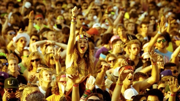Revelers at Electric Zoo in New York City Labor Day weekend.