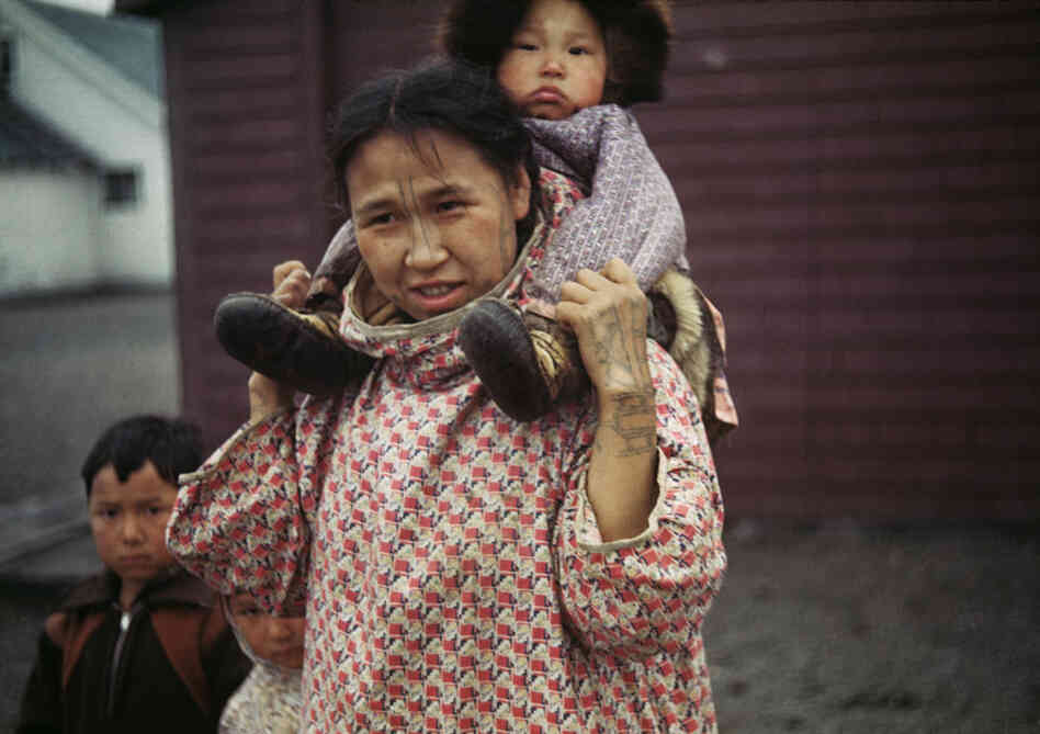 Tattoos on the face and hands were meant to enhance beauty, St. Lawrence Island, Alaska, 1941-43