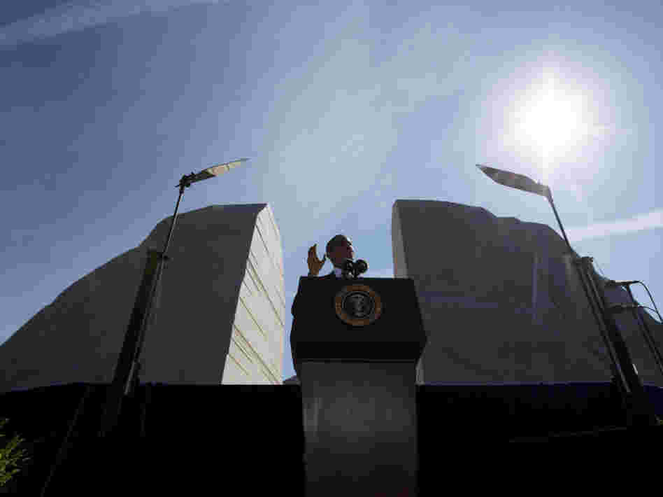 At the dedication of the memorial to Dr. Martin Luther King Jr. in Washington on Sunday, President Obama said the slain civil rights leader made the Union "more perfect."