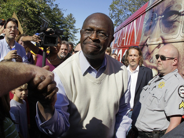Republican presidential candidate Herman Cain campaigns on Oct. 15 in Cookeville, Tenn. 