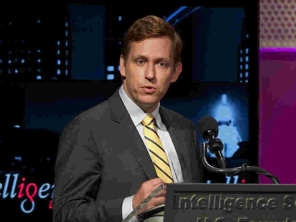 PayPal co-founder Peter Thiel argues for the motion "Too Many Kids Go To College" in an Oct. 12 Intelligence Squared U.S. debate.
