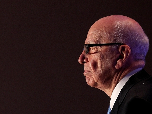 News Corp. CEO Rupert Murdoch pauses as he delivers a keynote address at the National Summit on Education Reform on Oct. 14 in San Francisco.