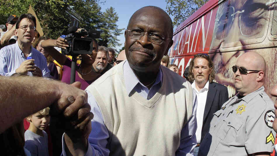 Republican presidential candidate Herman Cain campaigns on Oct. 15 in Cookeville, Tenn. Republican presidential candidate Herman Cain campaigns on Oct. 15 in Cookeville, Tenn.