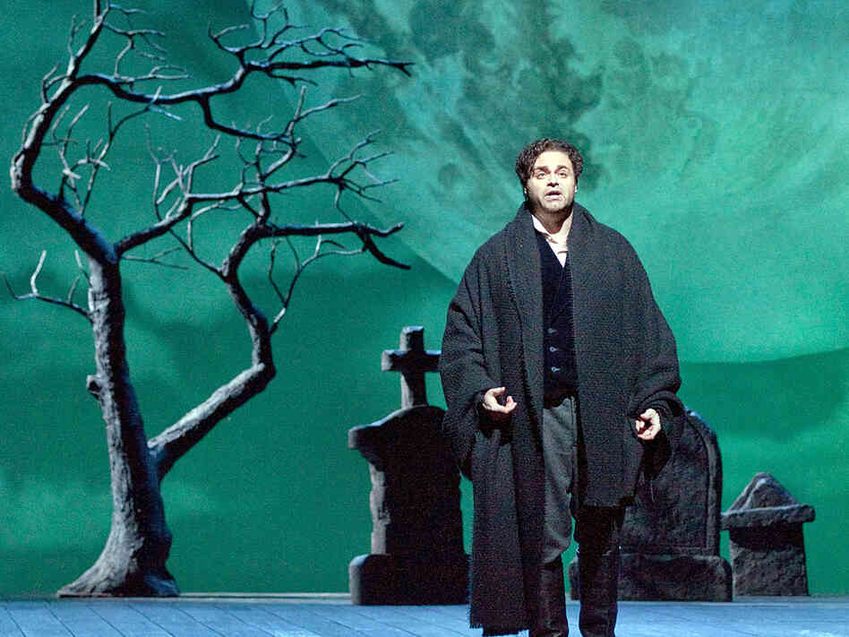 Joseph Calleja as Edgardo in the Metropolitan Opera production of Donizetti's Lucia di Lammermoor. 