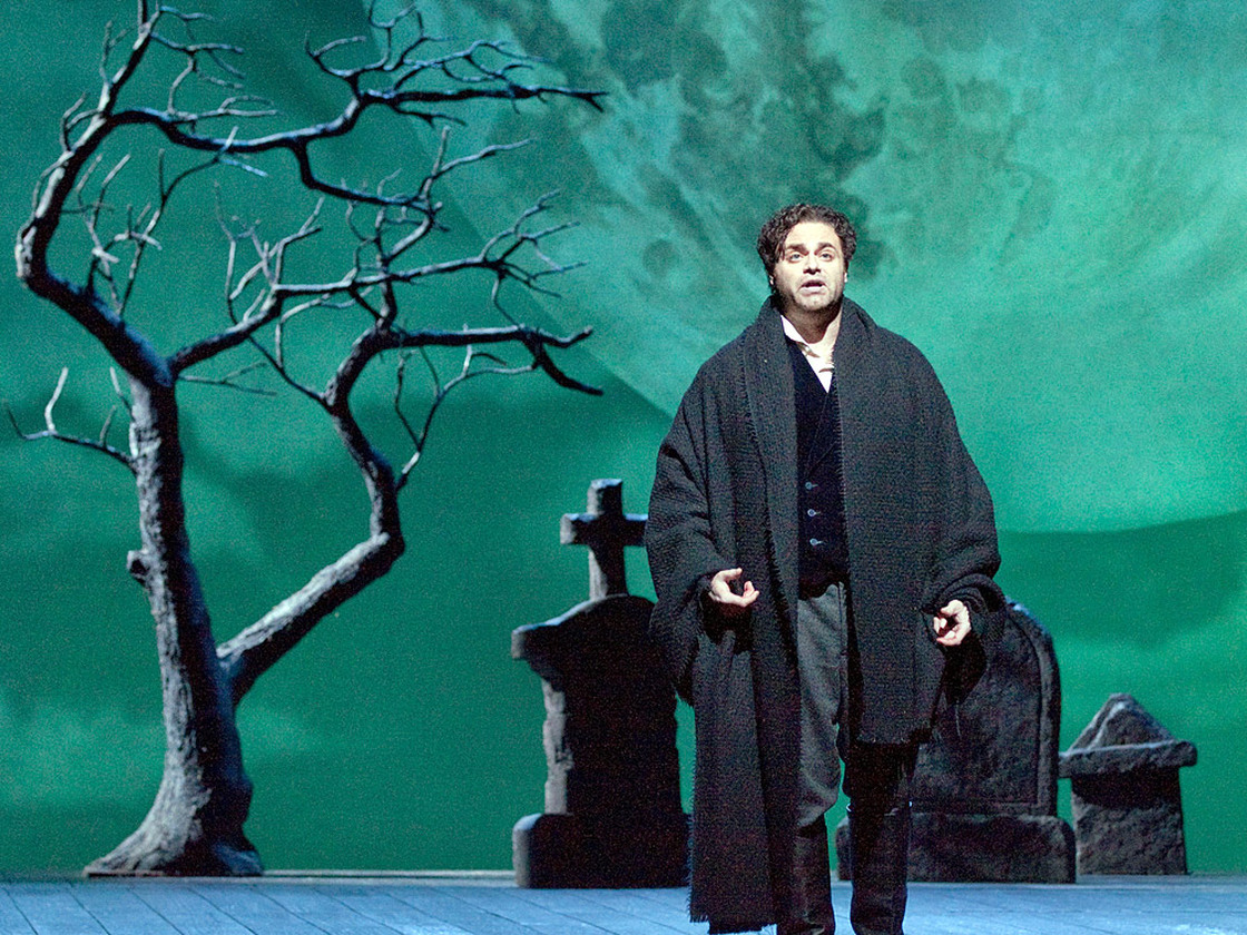 Joseph Calleja as Edgardo in the Metropolitan Opera production of Donizetti's Lucia di Lammermoor. 