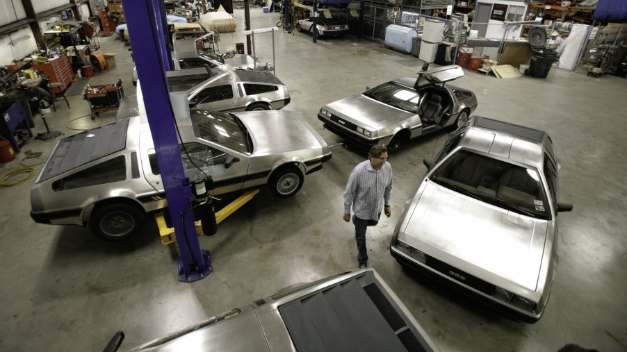 Stephen Wynne walks through the shop at the DeLorean Motor Company in Humble, Texas, in 2007. Wynne purchased all remaining factory parts of the DeLorean line — enough for several hundred cars. 