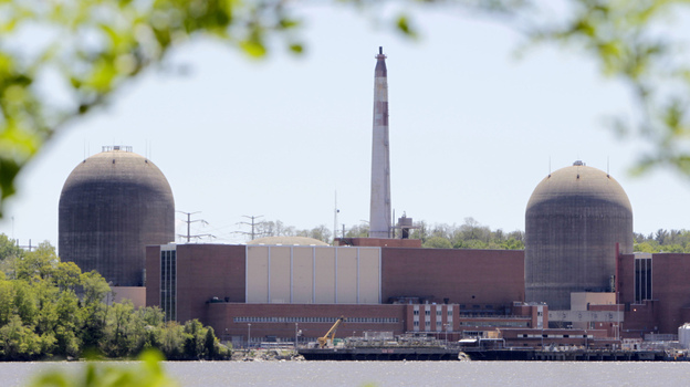 The nuclear power plant at Indian Point in Buchanan, N.Y., is seen with the Hudson River in the foreground. Gov. Andrew Cuomo's stated resolve to close Indian Point has sparked a debate about the energy outlook for metropolitan New York.