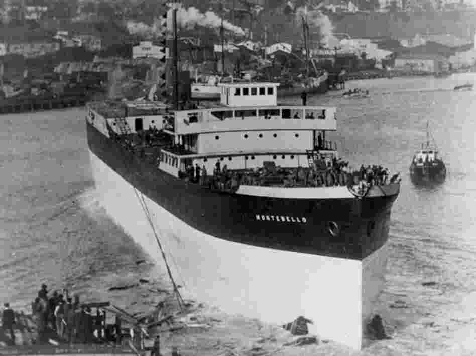 The SS Montebello, shown in its glory days, was torpedoed by a Japanese submarine during World War II.