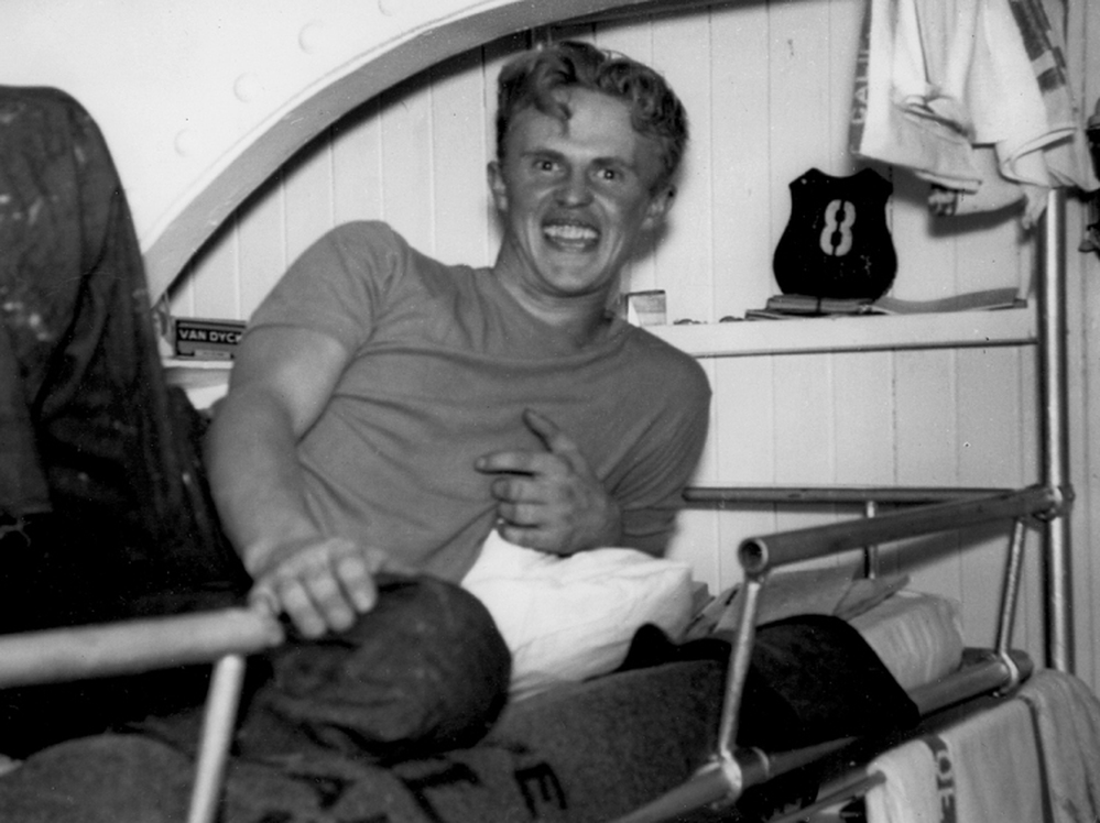  Ordinary Seaman Richard Quincy, then 22, is seen aboard the SS Montebello. Quincy, now 92, is the last remaining survivor of the sinking of the SS Montebello.