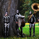 A skeleton band performs at the North Portico of the White House in Washington on Oct. 31, 2009. A skeleton band performs at the North Portico of the White House in Washington on Oct. 31, 2009.