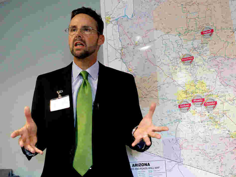Planned Parenthood of Arizona president and CEO Bryan Howard, explains it's ending abortion services in three Arizona cities to comply with state laws that place restrictions on abortions, Thursday, Aug. 18, 2011, in Glendale, Ariz.