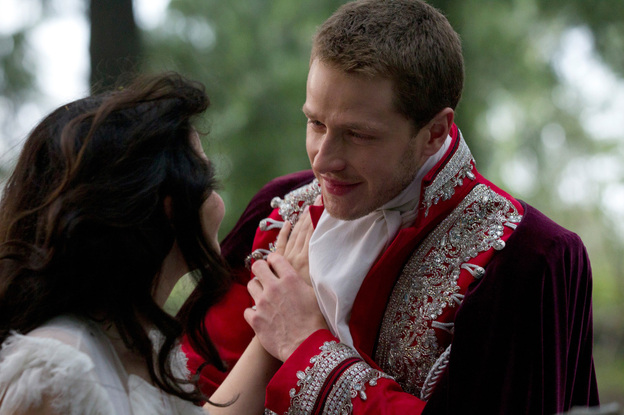 Back in fairy tale time, before they're catapulted into our world by the queen's curse, Ginnifer Goodwin and Josh Dallas are Snow White and Prince Charming. 